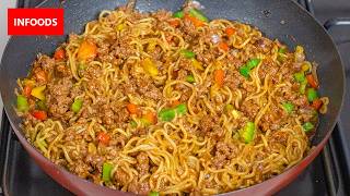 Noodles Recipe | How to Cook Noodles with Minced Meat | Infoods