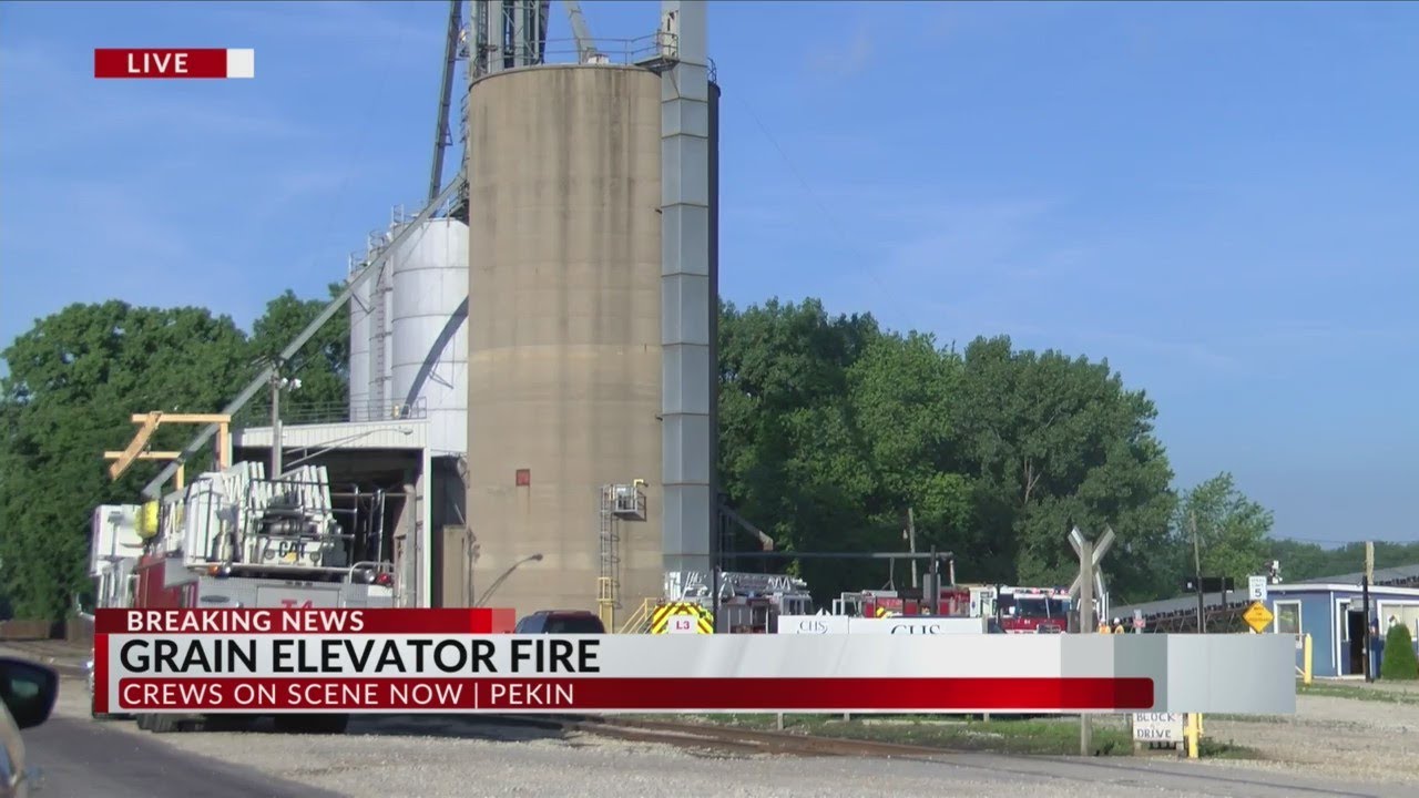 GRAIN ELEVATOR FIRE LIVE YouTube