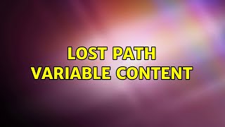 Ubuntu: Lost PATH variable content