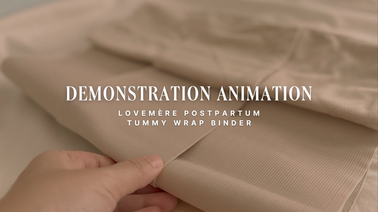 Tummy Protection Animation Lovemère Postpartum Tummy Wrap Binder - Demonstration Animation - YouTube