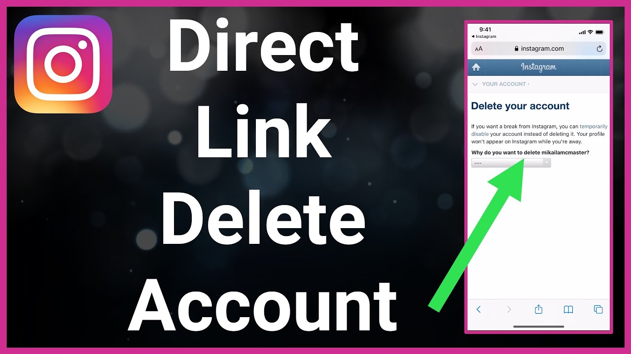 Direct Link To Delete Instagram Account (21) - YouTube