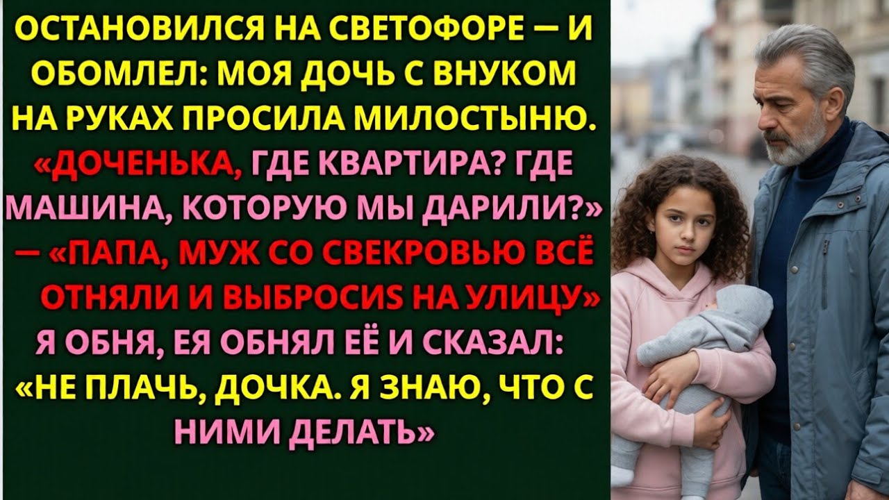 Я увидел дочь с внуком на светофоре — она просила милостыню. Муж и свекровь отняли у неё всё.
