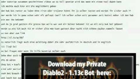 Download PRIVATE Diablo 1.13c Bot - Diablo 2 DiabloBaal Bot.mpg