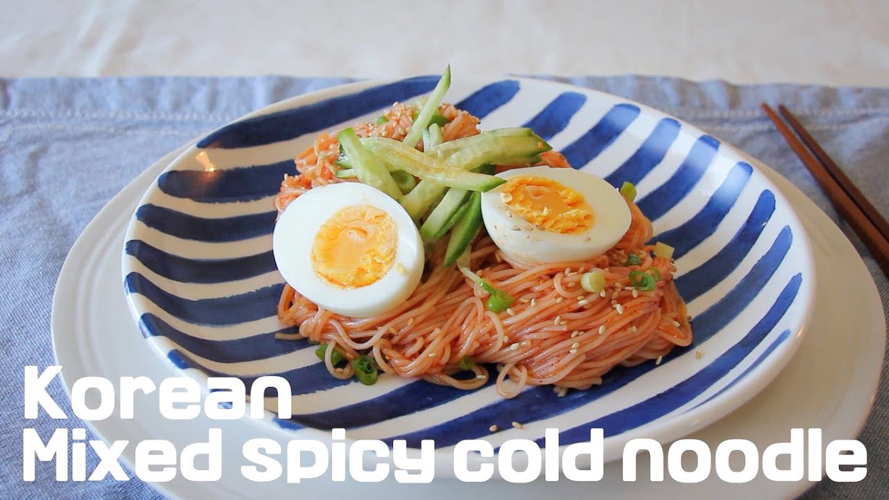 🇰🇷How to make Korean mixed spicy cold noodle BibimGuksu Recipe