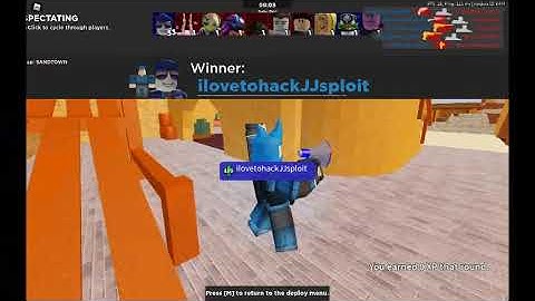 Roblox Arsenal hacker go skrrt (shooting through walls and speed hacking)