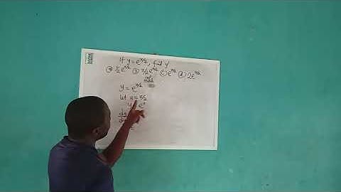 MTH 102 Exam- Differentiation of Exponential function