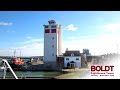 Maritime lighthouse tower construction timelapse