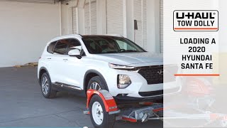 Loading a 2020 Hyundai Santa Fe On a U-Haul Tow Dolly