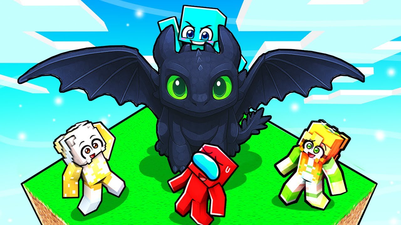 Sobreviviendo en Un Bloque pero Soy ENTRENADOR de DRAGONES!