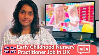 Early Childhood Nursery Practitioner in the UK | UK Nursery එහෙක වැඩ කරන්න මොනාද ඕනේ