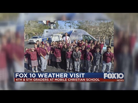 FOX10 Weather School visit at North Mobile Christian School