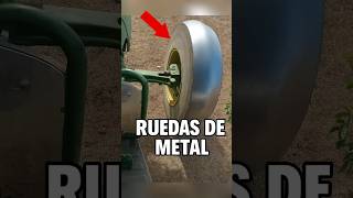 Farmers use metal wheels on their tractors