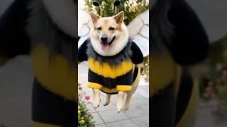 Chubby Dog Thinks He's a Bee Now!😂 #chubby