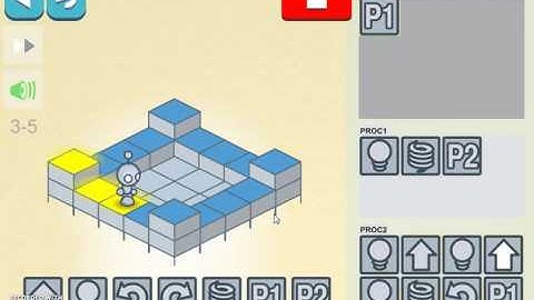 HOUR OF CODE STEM puzzle game based on coding  kids programming Lightbot - 3 Loops - Level 5