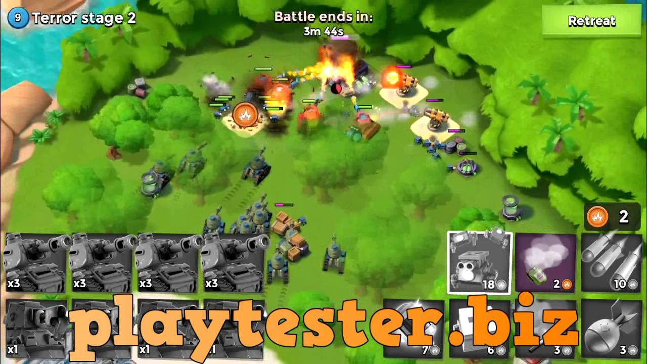 CRITTERS MAXED GAMEPLAY | Boom Beach | ATTACKING NEW DR TERROR
