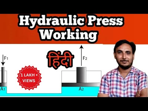 Hydraulic Press Working Hindi || Application of Pascal's law || Gear