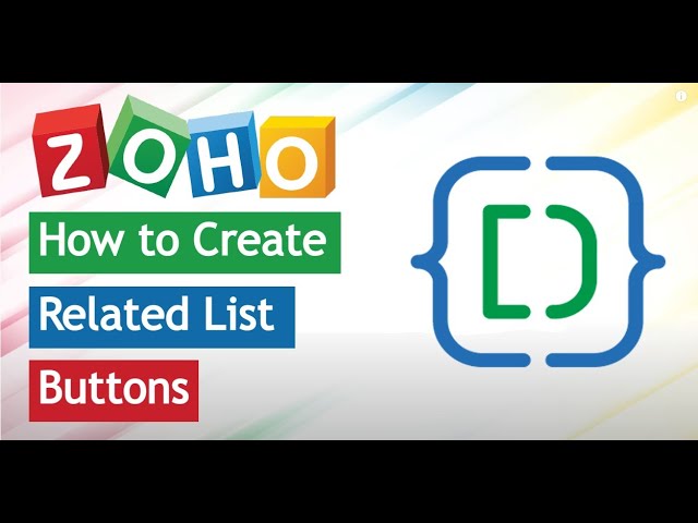 How to Create Related List Buttons in Zoho CRM