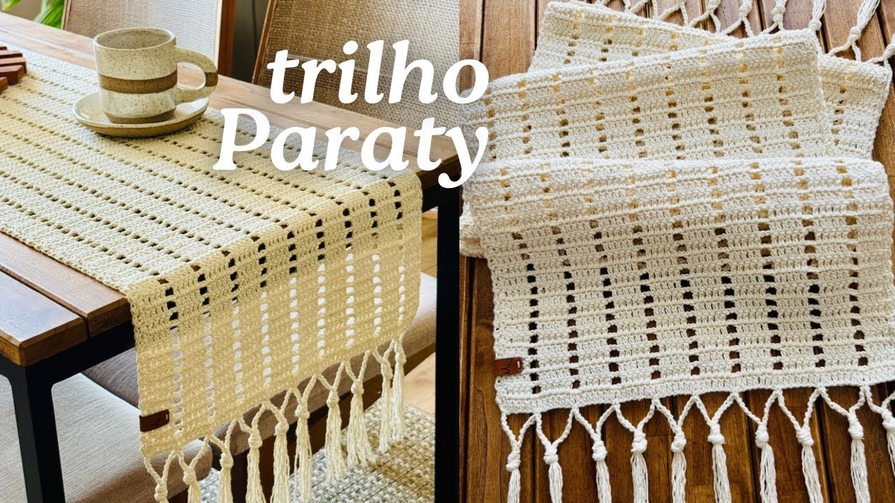 TRILHO PARATY - Trilho - Caminho de Mesa super fácil e elegante - Vídeo Aula imperdível