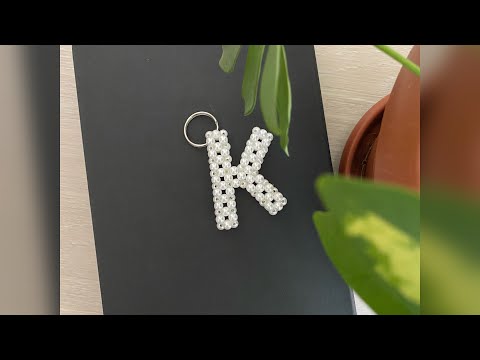 Boncuktan Harf Yapımı//Boncuktan K Harfi Yapımı/Making Letters from Beads/Making Letter K from Beads