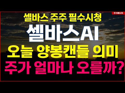   셀바스AI 오늘 양봉캔들 의미 주가 얼마나 오를까 셀바스 주주 필수시청 삼성전자인수합병 솔트룩스 코난테크놀로지 챗GPT관련주 AI관련주 주도주 관심종목