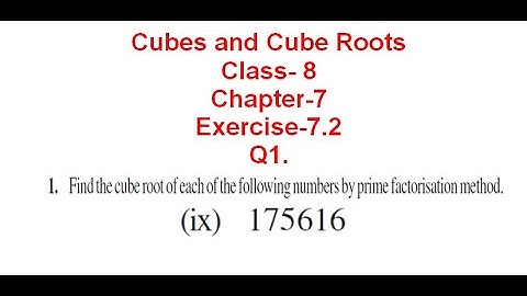 NCERT Solution CLASS-8(VIII) Math CHAPTER- 7 Cubes and Cube Roots EXERCISE-7.2 Q1(ix)175616 @bhullar
