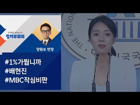   정치부회의 배현진 친정 MBC 작심 비판 시청률 1 가 뭡니까