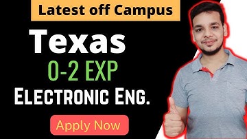 Texas Instruments Hiring | Electrical | Latest Off Campus Job Drive 2022 Batch | Fresher