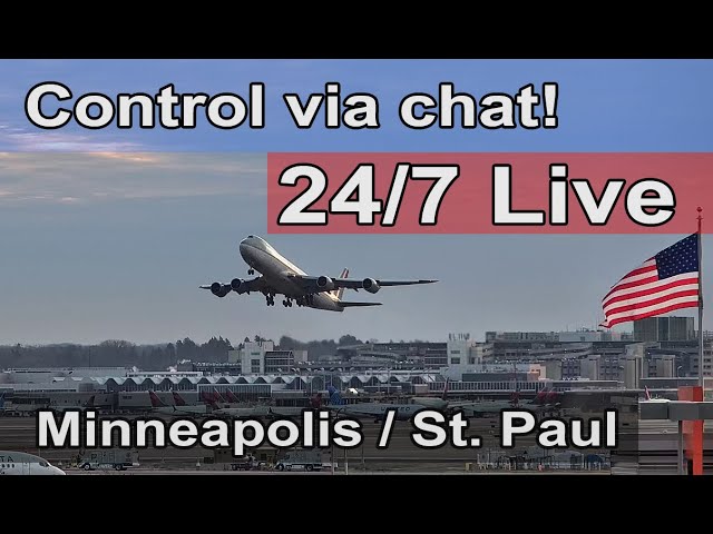 24/7 MSP Webcam - Minneapolis / St. Paul Airport - You Control The Cam!
