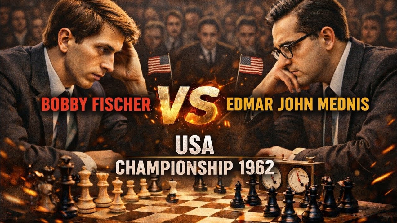 Bobby Fischer vs Edmar Jhon Mednis ◉ USA Championship New York 1962 | Shocking Upset