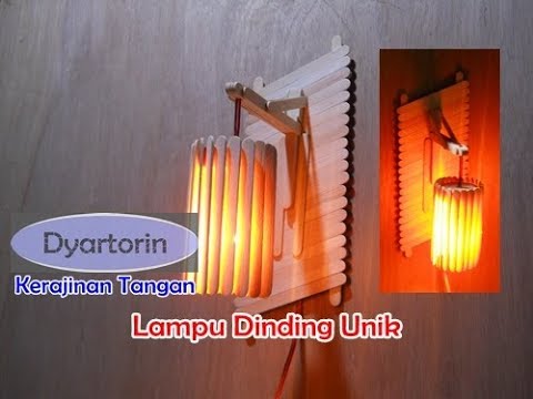 Cara Membuat Lampu Dinding  Unik Dari  Stik  Es  Krim  YouTube