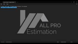 Information Detailed Construction Estimating & Takeoff Solutions | All Pro Estimation LLC Update