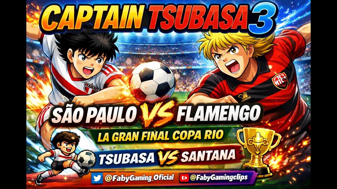 Captain Tsubasa 3 – ¡FINAL COPA RIO! São Paulo 🆚 Flamengo | Santana 🆚 Tsubasa ⚽🔥