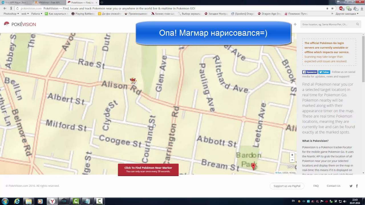 Ispolzovanie Pokevision