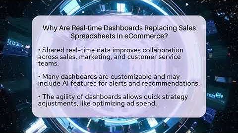 Why Are Real-time Dashboards Replacing Sales Spreadsheets In eCommerce? - Ecom SaaS Stack