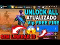 UNLOCK ALL ATUALIZADO FREE FIRE FUNCIONANDO NA PARTIDA UNLOCK ALL VIP LINK DIRETO COM PING BAIXO