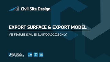 Civil Site Design | Export Surface and Export Model