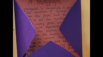ENGLISH PROJECT OF CLASS 11 POEM ,A PHOTOGRAPH