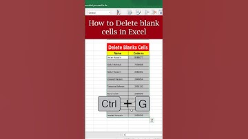 Delete Blank Cell in Excel. #shorts #excel #exceltutorial