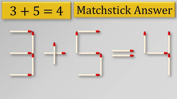 3+5=4 Matchstick Answer - Move 1