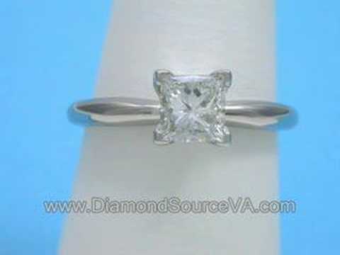 Princess Cut Diamond Ring 0.80-carat Tiffany style...