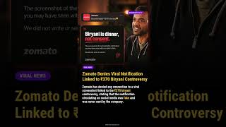 Zomato denies viral ₹370 biryani notification, calls screenshot fake amid online controversy.