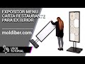 Vídeo: EXPOSITOR MENU CARTA RESTAURANTE PARA EXTERIOR GRAN CAPACIDAD CON RUEDAS - COLOR NEGRO - 8 X A4 - MODELO HEDDA Vídeo: EXPOSITOR MENU CARTA RESTAURANTE PARA EXTERIOR GRAN CAPACIDAD CON RUEDAS - COLOR NEGRO - 8 X A4 - MODELO HEDDA