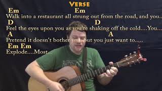 Video thumbnail of "Turn the Page (Bob Seger) Guitar Cover Lesson with Chords/Lyrics - Munson"