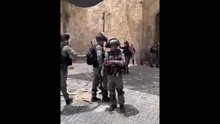 Watch an Israeli Police Officer Get Caught Preparing to Throw a Stun Grenade