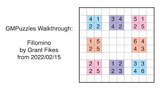 GMPuzzles - 2022/02/15 - Fillomino by Grant Fikes