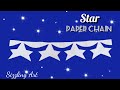 How to make Star Paper Chain | Paper Cutting Star | Christmas Decorations Diy | Paper Crafts