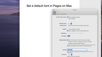 Pages on Mac Set Default Font