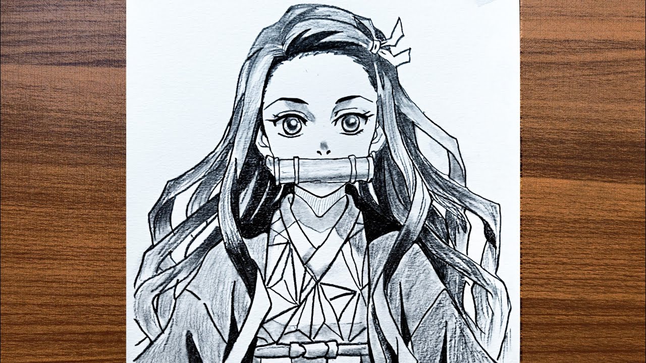 How to Draw Nezuko Kamado Step by Step || Nezuko Drawing from Demon Slayer || Anime Girl Drawing 
