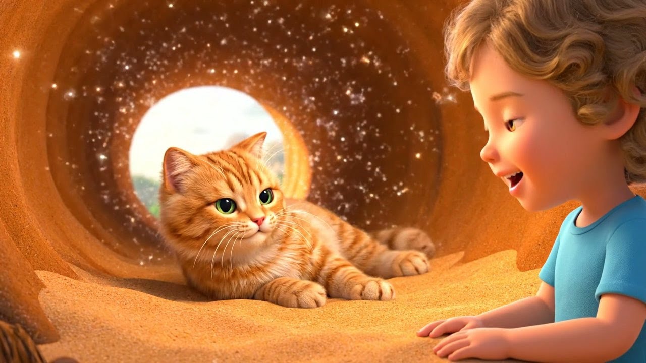 The Curious Sand Cat Found a Tunnel 🐱‍👤 | Kids Songs & Nursery Rhymes