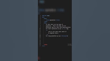 quotation in html | Sana